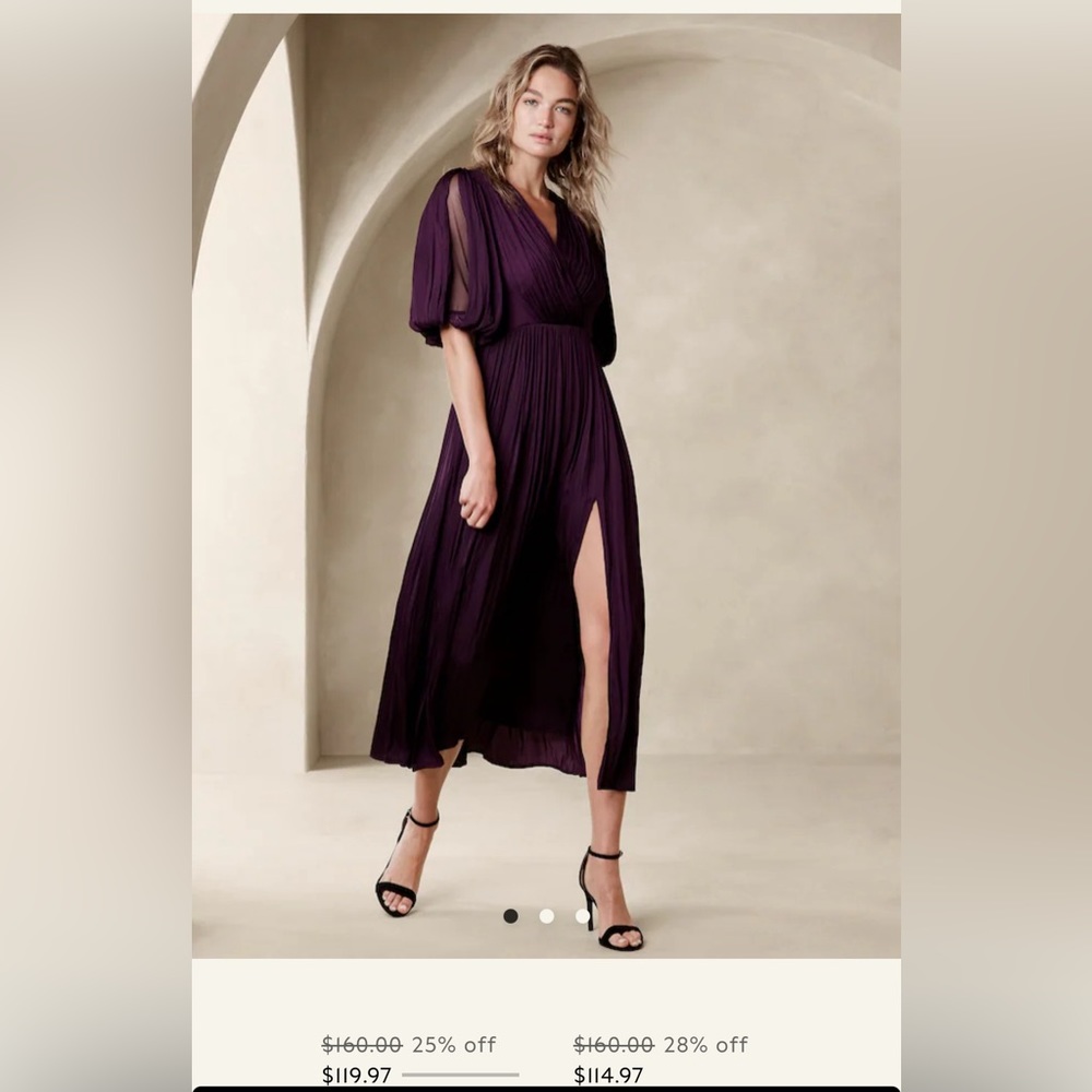 BNWT banana republic dress deep purple size 8 women